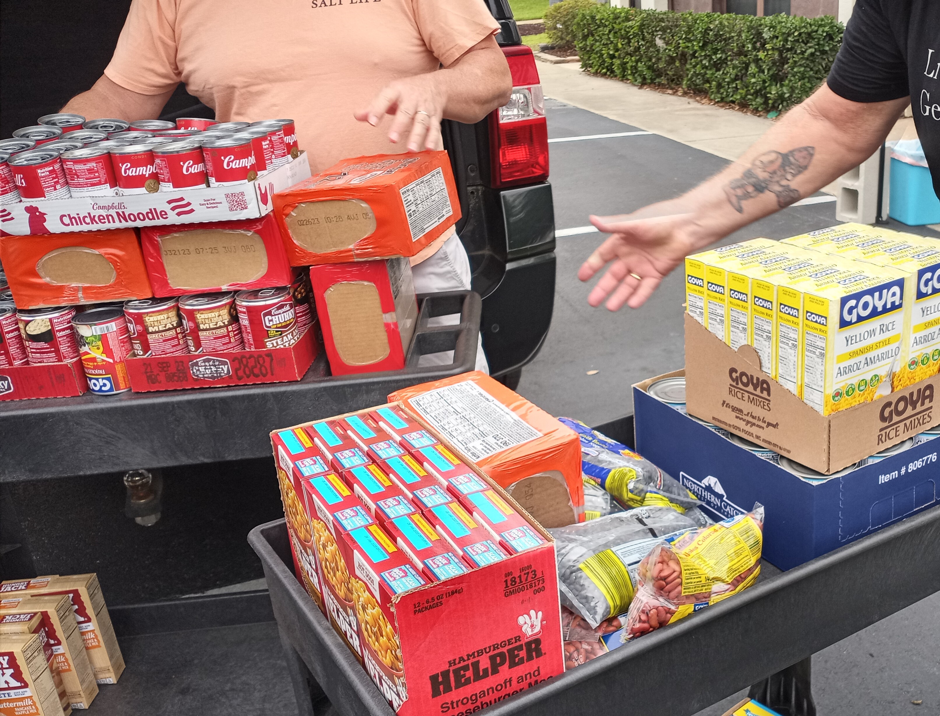 Donated food